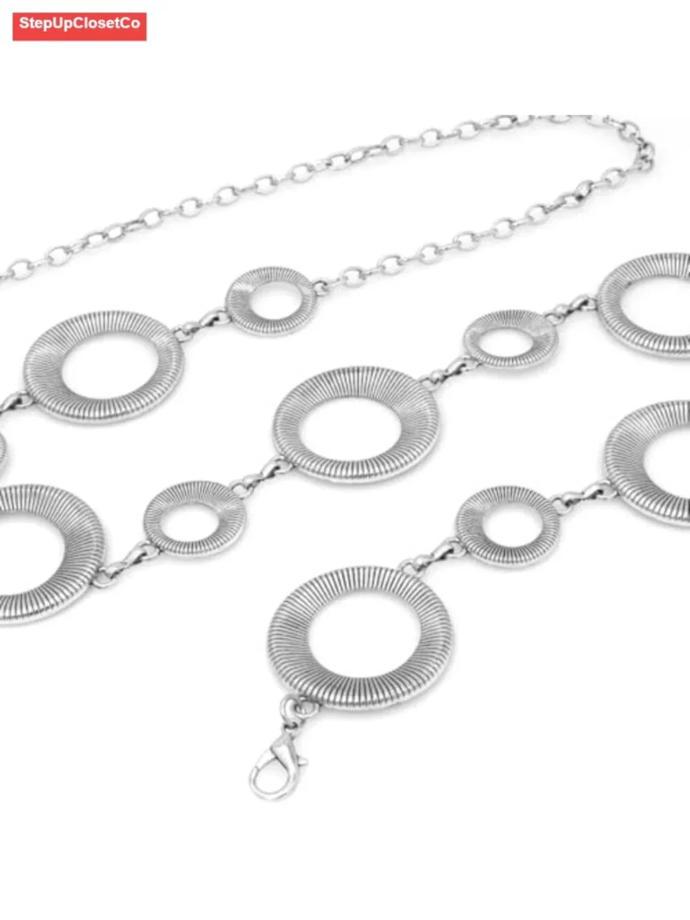 Metal Waist Chain Belt for Women Chunky Belts for Dresses